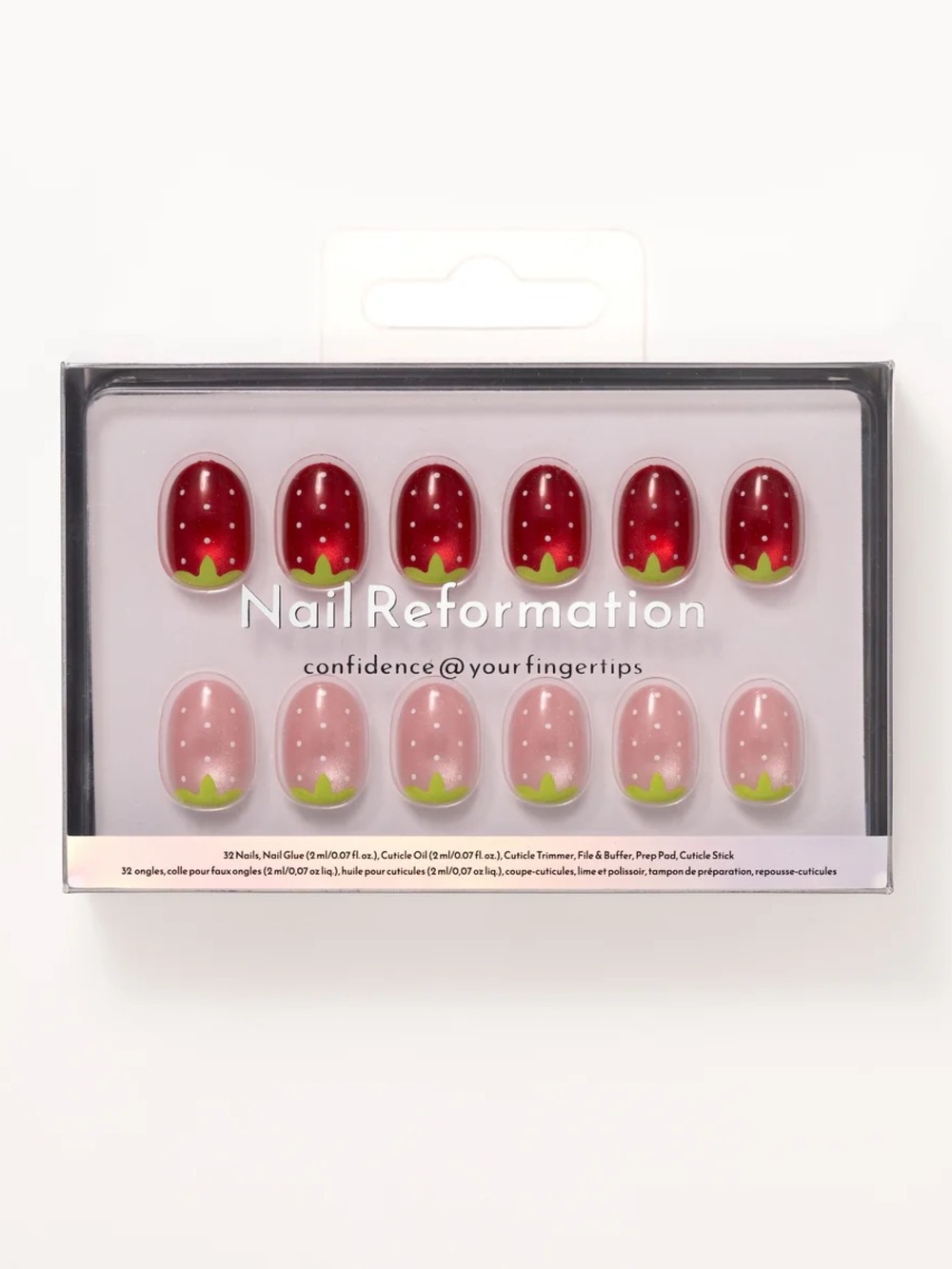 2 for $24 - Nail Reformation Press-On Nails - Strawberry Candy